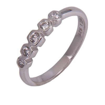 China Factory Wholesale Classic New Arrival Fashion Jewelry High Quality Stud Rings 925 Sterling Silver Gift Zircon HE-1323R for sale