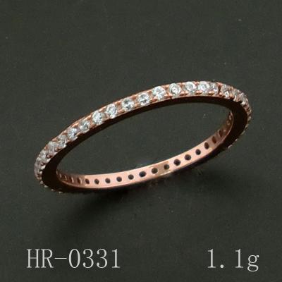 China New High Quality Jewelry Classic Rose Gold Plated Stud Earrings Around 925 Sterling Silver Hoop Earrings HR-0331 for sale