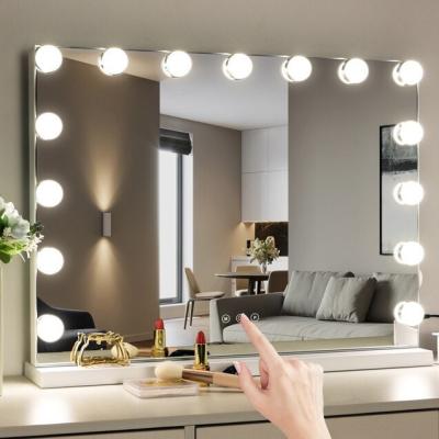 China Large Hollywood Mirror And Lights 50x Magnifying For Home Makeup for sale