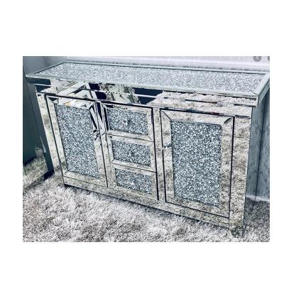 China Custom Crystal Mirrored Buffet Modern Design Furniture for a Modern and Sophisticated Home for sale