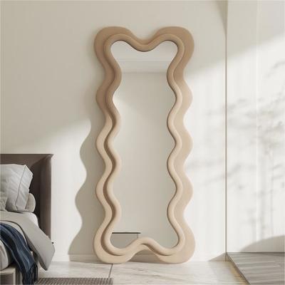 China Vertical Large Wavy Floor Length Mirror Full Length 70 Inch for sale