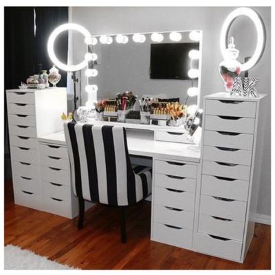 China Customized Hollywood Dressing Table Mirrored Desk For Bedroom for sale