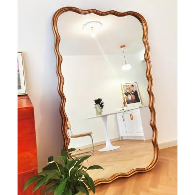 China Customized Floor Length Oversized Floor Mirror Wooden Frame 71x32 for sale