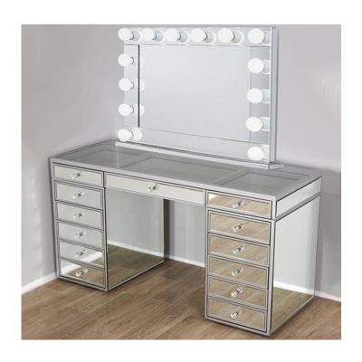 China Quarto de dormir Madeira Hollywood Espelho E Vantagem Dressing Table Com Luzes à venda