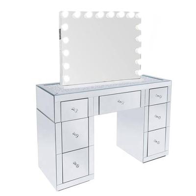 China Modern Makeup Vanity Dressing Table Hollywood Mirror MDF Board for sale