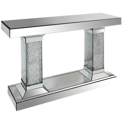 China ODM Mirrored Furniture Slim Console Tables Glass For Hallway Living Room for sale