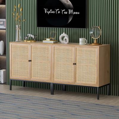 China Decorative MDF Slat Wood Cabinet Sideboard Kitchen Apartment for sale