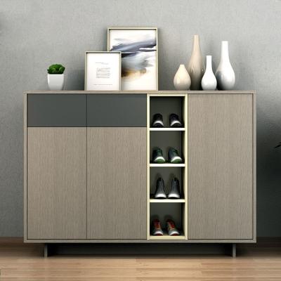 China Plywood Slim Wooden Shoe Cabinet Rack Storage Modern Home Furniture 3 Tier for sale