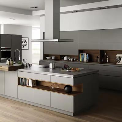 China OEM Lacquer Corner Kitchen Cabinets And Countertops Solutions Acrylic Door for sale