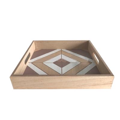 China Gift& decoration& Online Store China Natural+ Brown+ Custom White Storage Tray Home Decor OEM Bandeja De Madera Serving Unfinished Cheap Wood 3*30*5cm ASM for sale