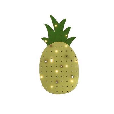 China . Wholesale Pineapple Wall Decoration Led Wooden Wall Pegboard Tool Storage for sale