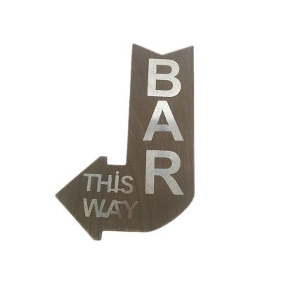 China . Home Decoration 2022 Wooden Letter Sign Boards Cafe Bar Wall Decorative for sale