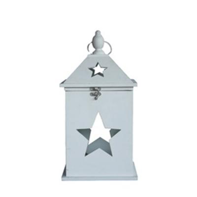 China Porta Velas Home Decoration White Home Bedroom Shape and Up-to-Date Design Star Pentagon Up-to-Date Design Wall Lantern Christmas Wood Sconce for sale