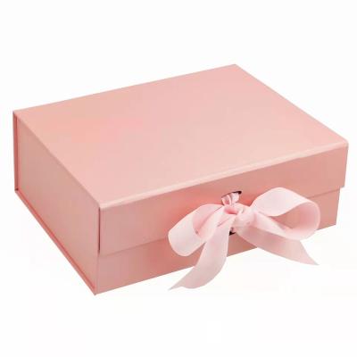 China Recycled Materials Custom Pink Magnetic Gift Boxes With Ribbon Cardboard Magnet Boxes For 3g 5g 7g Concentrate Round Square Jars for sale