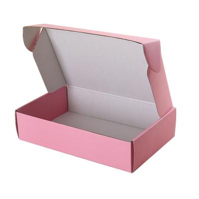 China Recycled Materials Factory Custom Folding Pizza Box Ad Pink Corrugated Cardboard For Food Boxes Packaging for sale