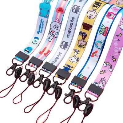 China Stylish Black Lock Ring Custom Short Polyester Climbing Metal Advertising and Pen Holder with Brand Logo Lanyards for Pen Holder. for sale