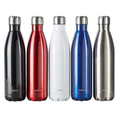 China Viable 750ml/500ml Stainless Steel BPA Free Custom Water Bottles Logo Double Wall Insulated Metal for sale