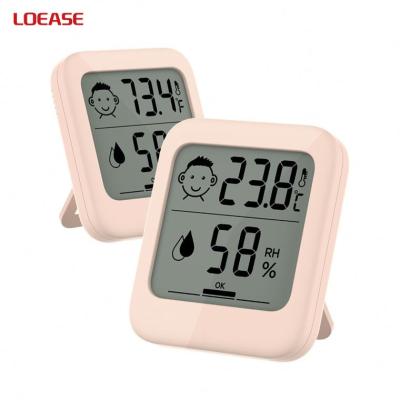 China ABS Household Desktop Digital Pendulum Weather Station Humidity Thermometer for sale