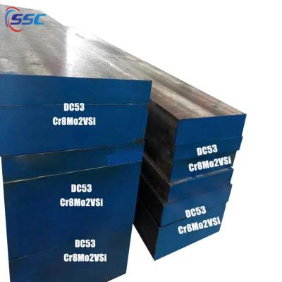 China Cold Casting Steel DIN Aisi Alloy Standard Tool Flat Steel DC53 for sale