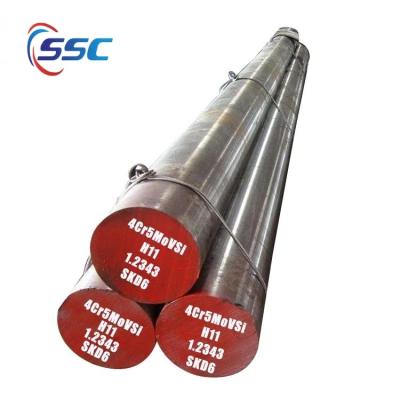 China Tool Steel Bar 1.2343 4Cr5MoVSi Tool Steel 4Cr5MoVSi Low Alloy Steel Rod Price H11 Skd6 Round Bars for sale