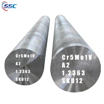 China Cold Work Tool Steel Bar SKD12 A2 Cr5Mo1V 1.2363 Tool Steel Cast Steel Round Bars for sale