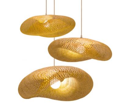 China Asia traditional design vintage japanese kitchen diy creative bamboo wicker rattan pendant lighting for sale