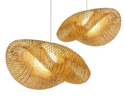 China Modern Art Modern Indoor Kitchen Lighting Decoration Lights Lamp Restaurant Hotel Rattan Hanging Bamboo Pendant Lamp For Living Room for sale