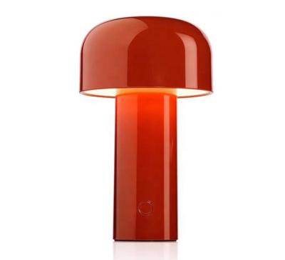 China New-designed fashion Italy design wireless mushroom restaurant battery operated rechargeable table lamps for night for sale