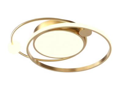 China Modern Nordic Modern 30w Rings Bedroom Two Adjustable Ceiling Gold Led Pendant Lamp for sale