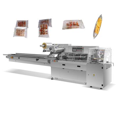 China Dxd-630 full automatic food flow wrapper chocolate bar/cookie/cake overflowing wrapper,automatic flow candy pillow wrapper machine for sale