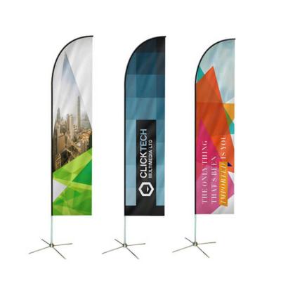 China Water Proof Custom Printed Advertising Beach Flag For Trade Show Exhibition for sale