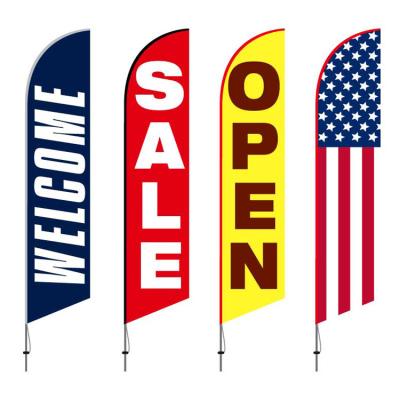 China Custom Water Proof Celebration Decoration Feather Banners Advertising Flying Flag Banner for sale