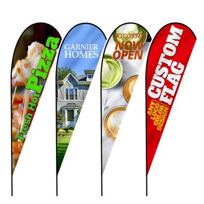 China Custom Water Proof Graphic Printed Single Sided Feather Flag And Banner With Flagpole for sale