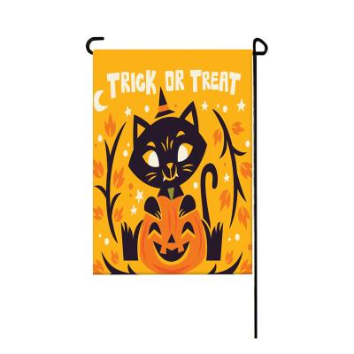 China Water Proof 300d Knitted Fabric Halloween Garden Flag Easter Yard Flag With Bible Verse for sale