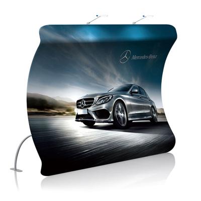 China Water Proof Easy To Install Exhibition Display Trade Show Curved Tension Fabric Backdrop for sale