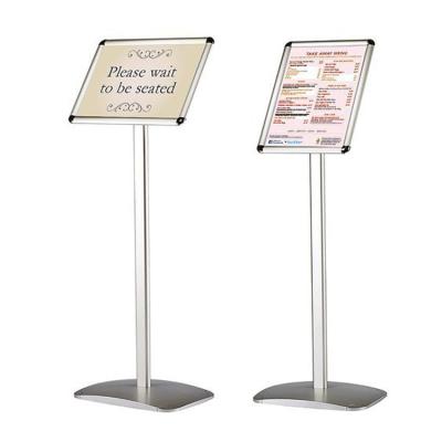 China Floor Type Poster Water Proof A4 A3 A2 Metal Display Stand Rotating Rack for sale