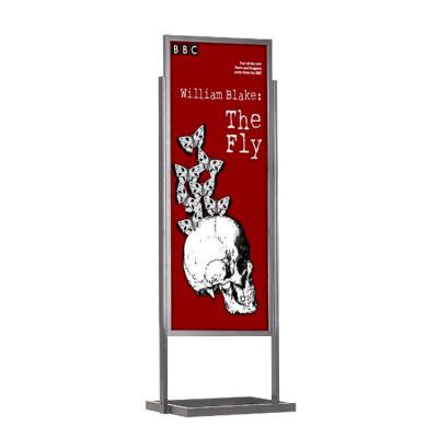 China Water Proof Poster Board Display Stand Portable Metal A1 Poster Double Sided Advertising Stand for sale