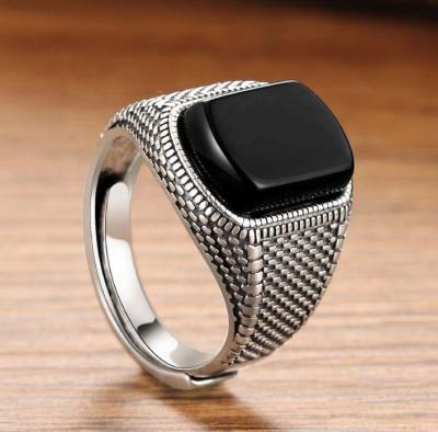 China New Popular Fashion Men's Jewelry Punk Men's Rings Silver Color for sale