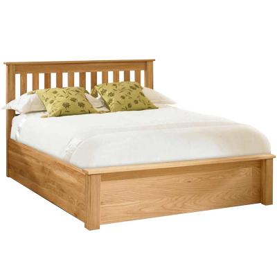 Κίνα Nordic Modern Style Bedroom Furniture Simple Solid Oak Wood Double Bed Designs With Box προς πώληση