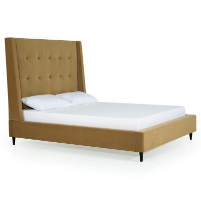 Κίνα Hotel Room Furniture High Headboard Fabric Modern Upholstered Bed προς πώληση