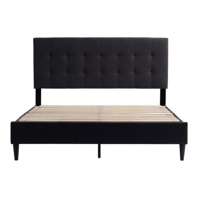 Chine Modern Simple Design Fabric Headboard Minimalist Style King Size Bed Frame Upholstered à vendre