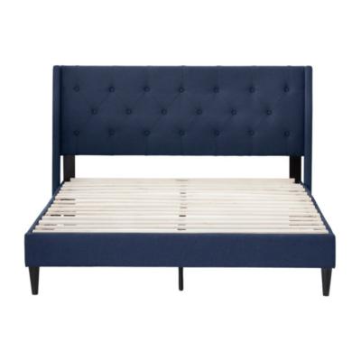 China Simple Design Headboard Any Size Available Fabric Upholstered Modern Bed Frame Te koop