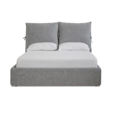 China Modern Luxury Platform Bed King Queen Size Fabric Upholstered Bed Te koop