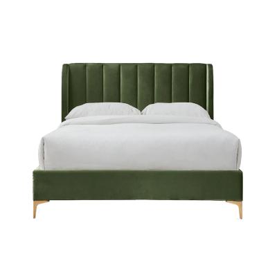 Κίνα King Size Modern Italian Latest Double Bed Fabric Upholstered Bed Furniture προς πώληση