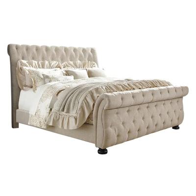 China Soft Fabric Upholstered Headboards Bed Bedroom Furniture Full Size Bed for sale