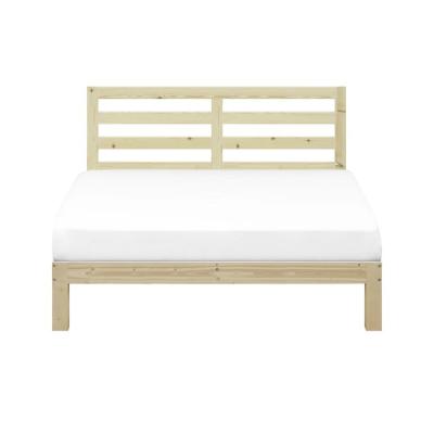 Cina 2022New Hotel Assembled Wooden King Queen Slatted Bed Frame Mattress With Headboard And Nightstands in vendita