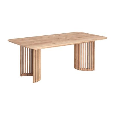 Cina Furniture kitchen dining table wood restaurant metal stainless steel pine dining room sets dining tables in vendita