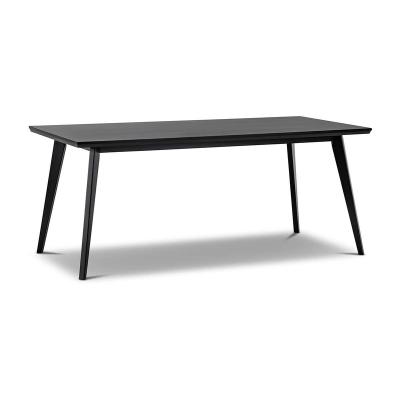 Cina High Quality wood Dining Table Modern Black designs for Dining Room Set in vendita