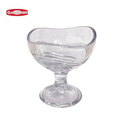 China Eco-friendly Hot Selling Durable Fruit Dessert Dishes Ice Cream Dessert Cups Plastic Glass Dessert Cup for sale