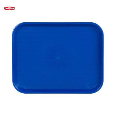 China Eco Friendly Hotel Beverage Colorful Beverage Serving Fast Food Large Trays PP Plastic Tray for sale